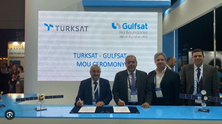 Turksat–Gulfsat MoU signing ceremony, CABSAT 2025