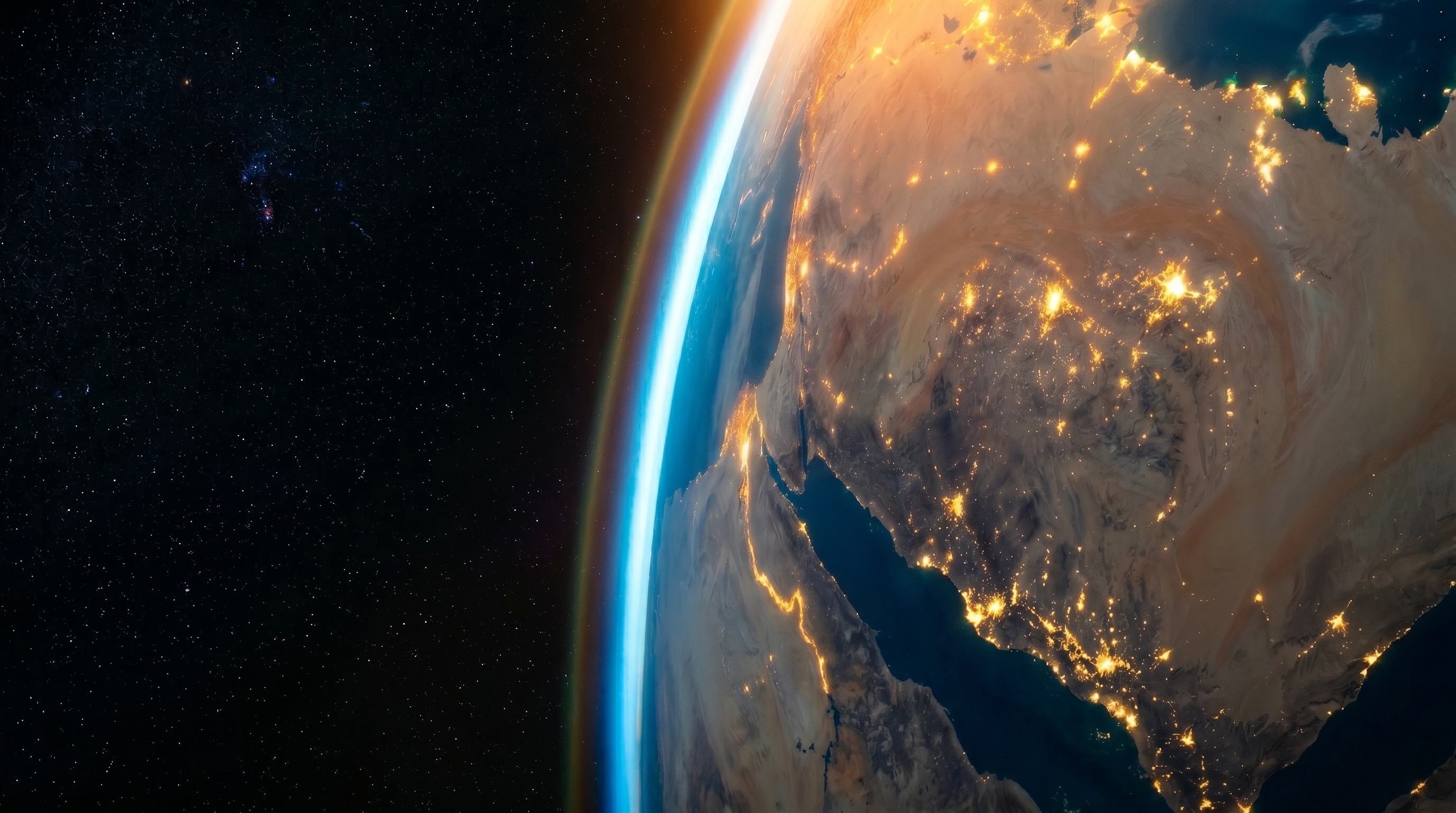Earth at night seen from orbit